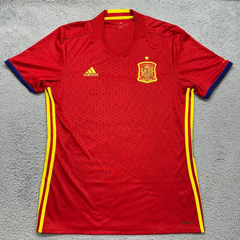 Adidas Climacool AI4411 Mens Large‎ Spain National Team 2016 Home Soccer Jersey